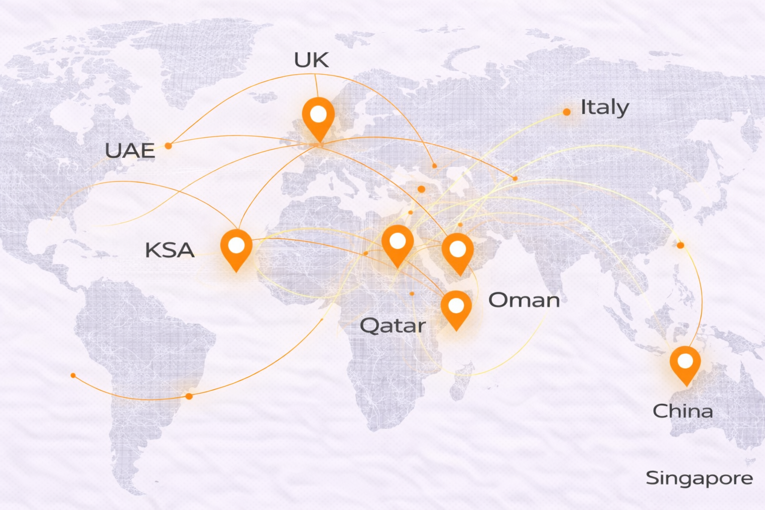 Global logistics network map